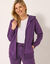 Veste zippée à capuche, molleton gratté (violet)