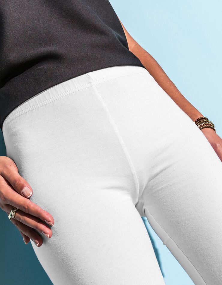 Legging long uni - lot de 2 (blanc / noir)