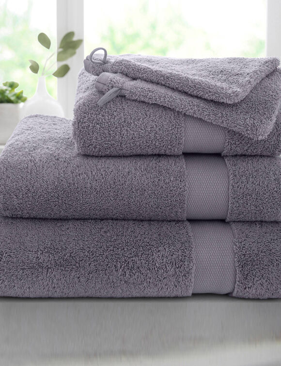 Collection serviettes de bain unies coton modal 500 g/m² (gris)