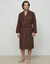 Peignoir mixte adulte uni col kimono personnalis&eacute; - &eacute;ponge bouclette 380 g/m&sup2; (chocolat)