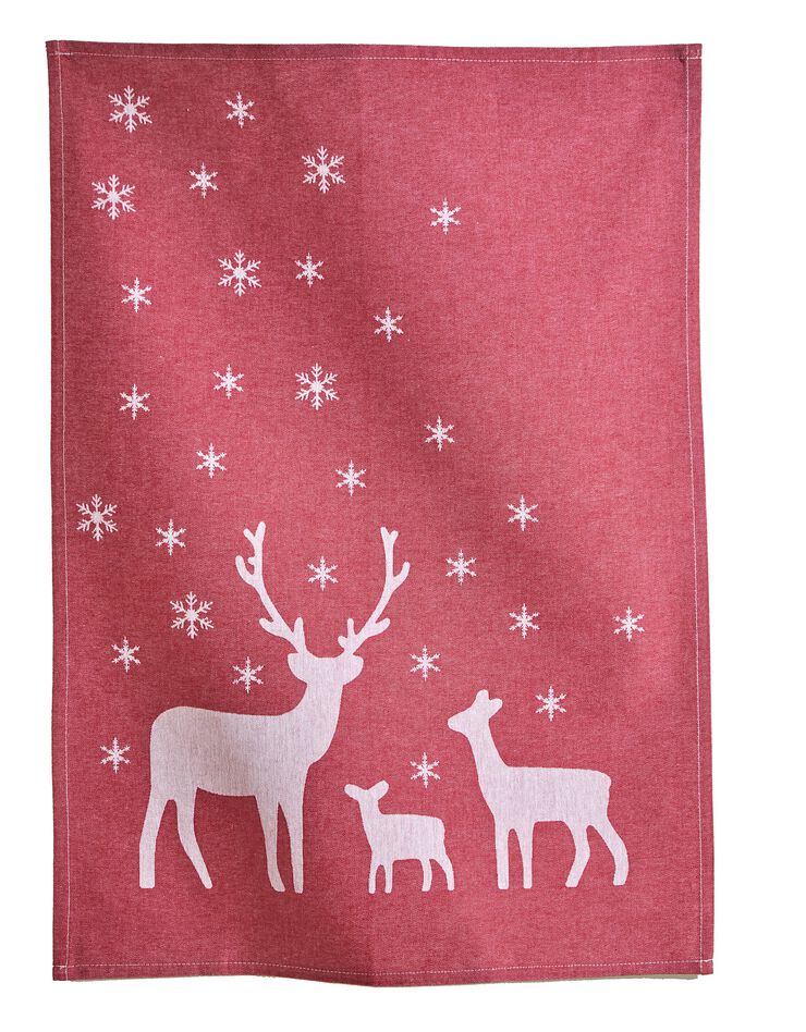 Torchon jacquard de Noël - lot de 3 (rouge / vert) Torchon jacquard de Noël - lot de 3 (rouge / vert)