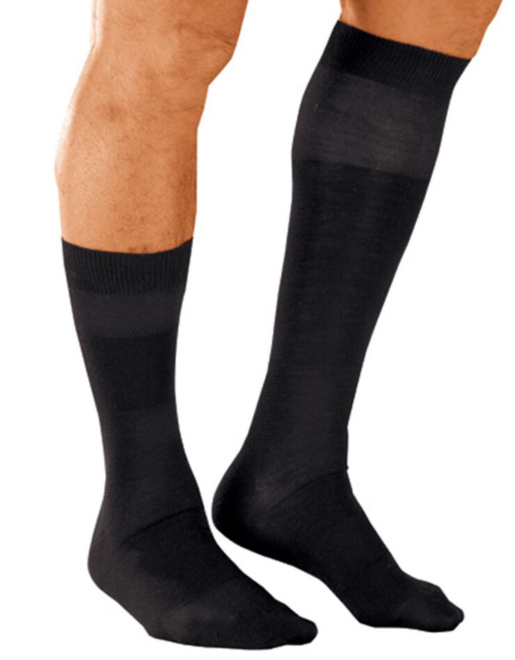 Mi-chaussettes fil d'Ecosse effet massant - lot de 2 paires (noir)