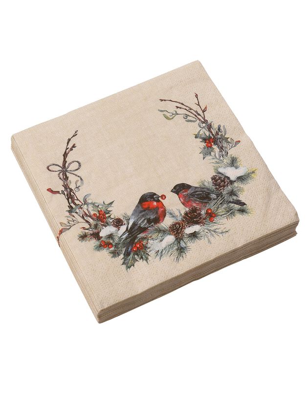 Serviettes en papier - lot de 20 (beige)