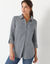 Chemise flanelle pied-de-poule (marine / écru)