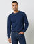 Pull col rond 80% laine (marine)