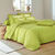 Linge de lit uni coton (vert pomme)