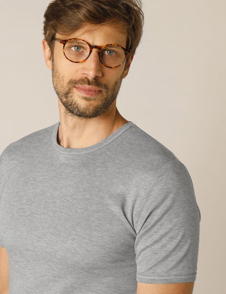 T-Shirt Homme Manches Longues Polyester - Col Rond, Motif Rayures, Neuf Avec Étiquettes