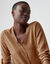 Cardigan boutonn&eacute; col rond uni, toucher doux (noisette)