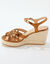 Sandales compensées corde, à brides (bronze)