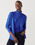 Cardigan boutonn&eacute; col rond uni, toucher doux (bleu)