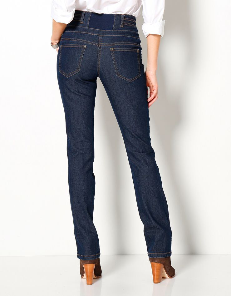 Jean taille haute coupe droite (dark blue)