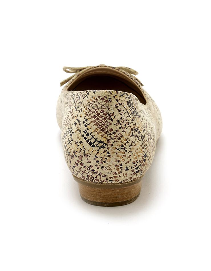 Ballerines cuir imprimé reptile - grande largeur (multicolore) Ballerines cuir imprimé reptile - grande largeur (multicolore)