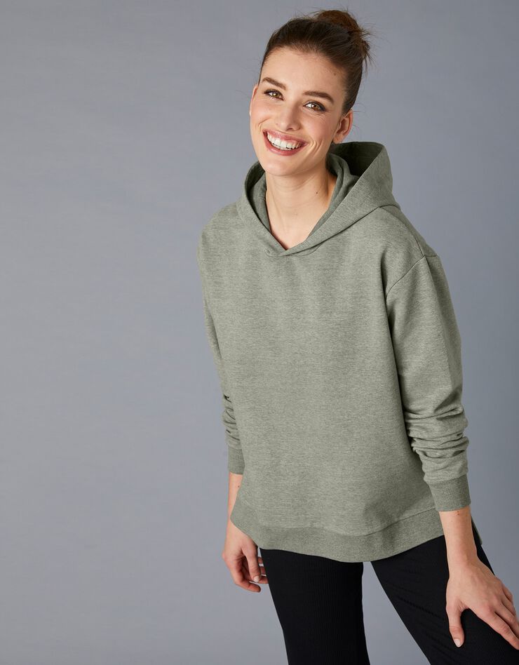 Sweat à capuche, molleton gratté (vert olive) Sweat à capuche, molleton gratté (vert olive)