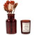 Coffret avec bougie parfumée, vase et fleurs séchées (rouge)