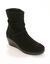 Boots compensées en cuir (noir)