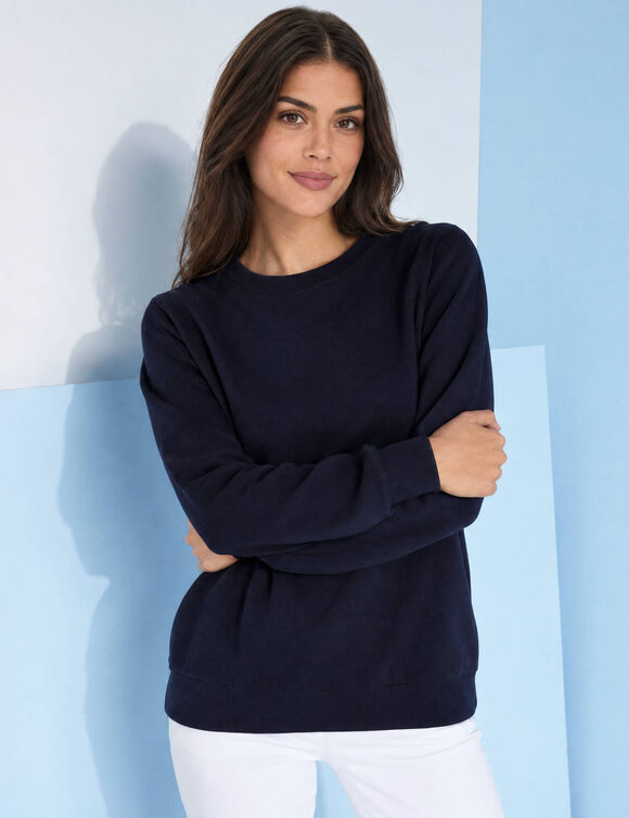 Sweat molleton uni (marine)