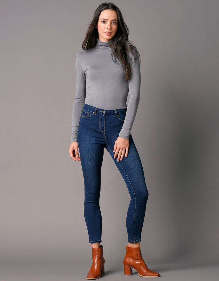 Sous-pull uni col roulé viscose stretch (gris) Sous-pull uni col roulé viscose stretch (gris)