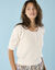 Pull Spécial Petites col rond boutonné (écru)