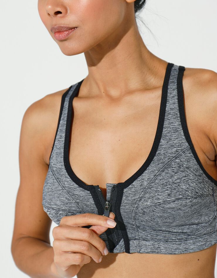 Soutien-gorge microfibre spécial sport zippé - sans armatures (anthracite) Soutien-gorge microfibre spécial sport zippé - sans armatures (anthracite)