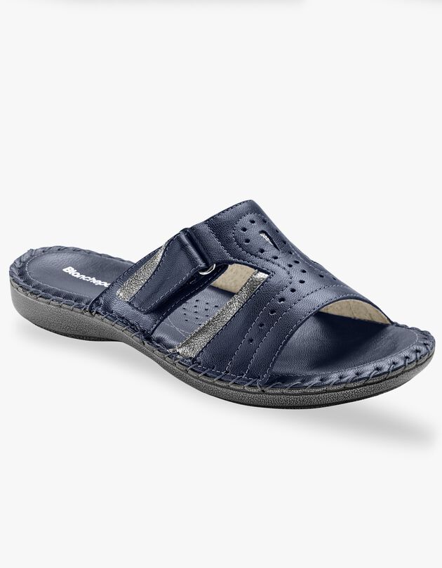 Mules confort en cuir ultra-souple - marine (marine)