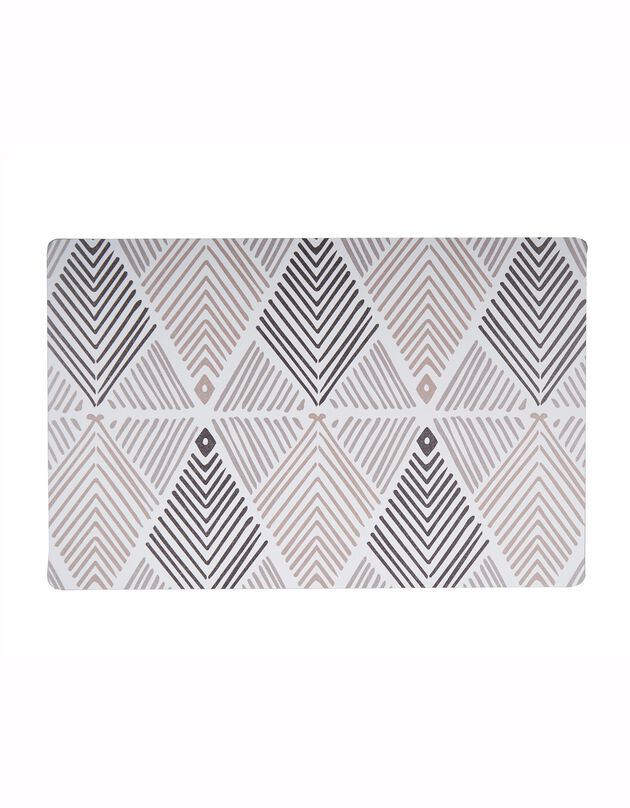 Set de table imprimé géométrique - lot de 4 (gris)