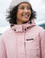 Parka imperméable doublée polaire unie (rose grisé)