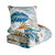 Parure de lit Palma imprimée feuilles de palmier en coton (blanc)