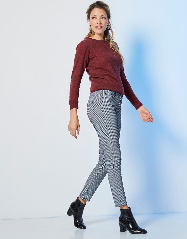 Pantalon 7/8ème stretch imprimé (noir / blanc) Pantalon 7/8ème stretch imprimé (noir / blanc)