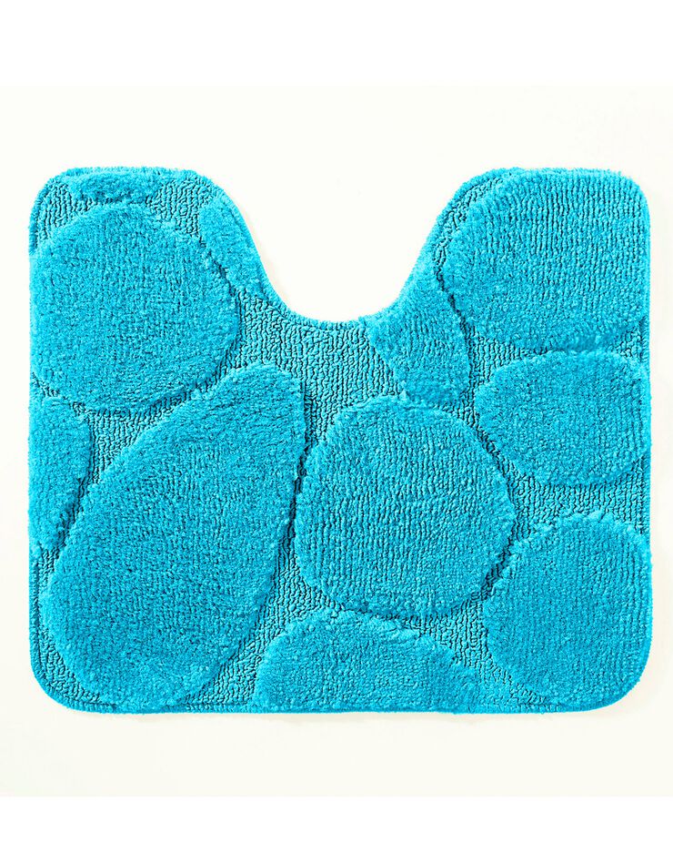 Tapis de bain motif galets (turquoise)