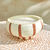 Bougie parfum&eacute;e bicolore (blanc/orange)