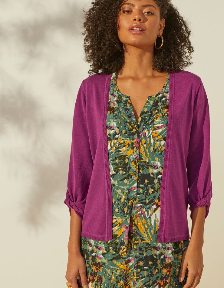 Gilet manches 3/4 (prune) Gilet manches 3/4 (prune)