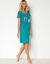 Chemise de nuit courtes manches courtes motif "hiboux" (vert sapin)