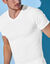 Tee-shirt sous-v&ecirc;tement homme col V - lot de 6 (blanc)