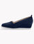 Ballerines compensées en cuir (marine)