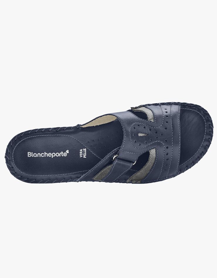 Mules confort en cuir ultra-souple - marine (marine) Mules confort en cuir ultra-souple - marine (marine)