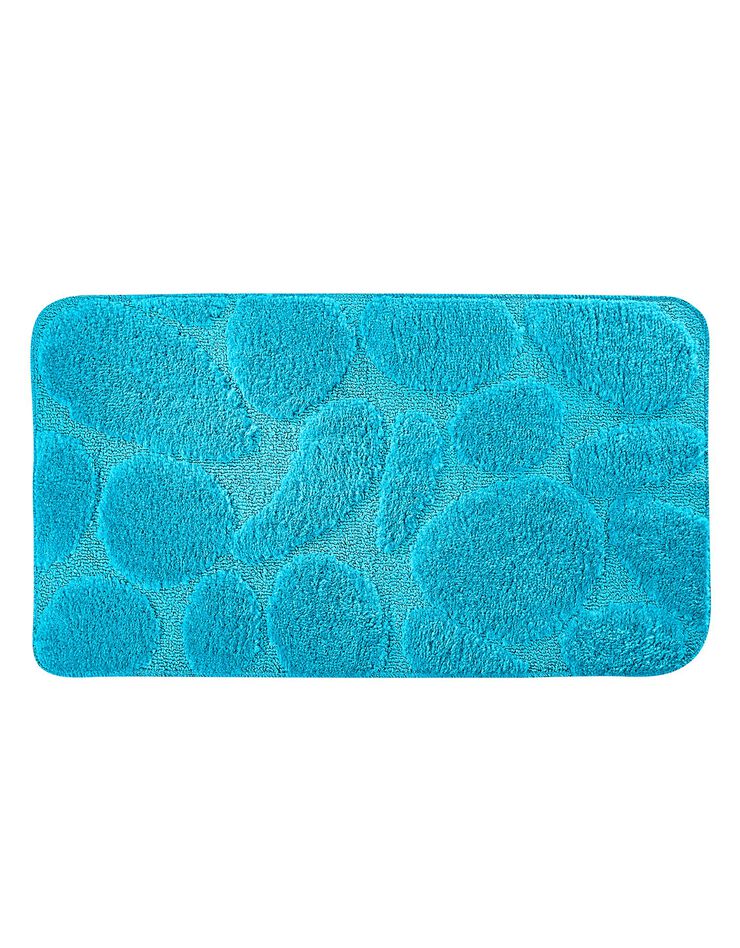 Tapis de bain motif galets (turquoise)