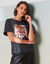 T-shirt loose imprimé à message (anthracite)