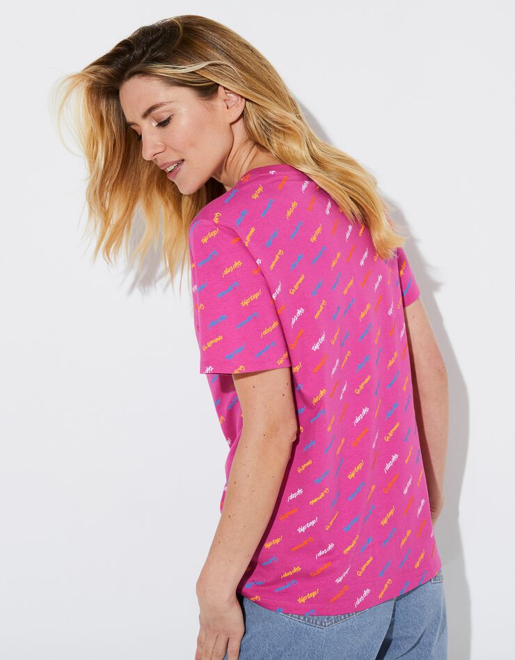 Tee-shirt imprimé femme collection Lulu la nantaise (fuchsia) Tee-shirt imprimé femme collection Lulu la nantaise (fuchsia)