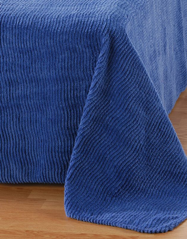 Jeté de lit uni tuft qualité luxe (bleu pacifique) Jeté de lit uni tuft qualité luxe (bleu pacifique)
