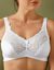 Soutien-gorge coton dentelle sans armatures - lot de 2 (blanc + noir)