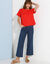 T-shirt "loose" en coton, uni (coquelicot)
