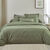 Linge de lit uni - coton bio** (vert olive)