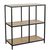 Etag&egrave;re 4 cases style industriel STOCKIES (naturel)