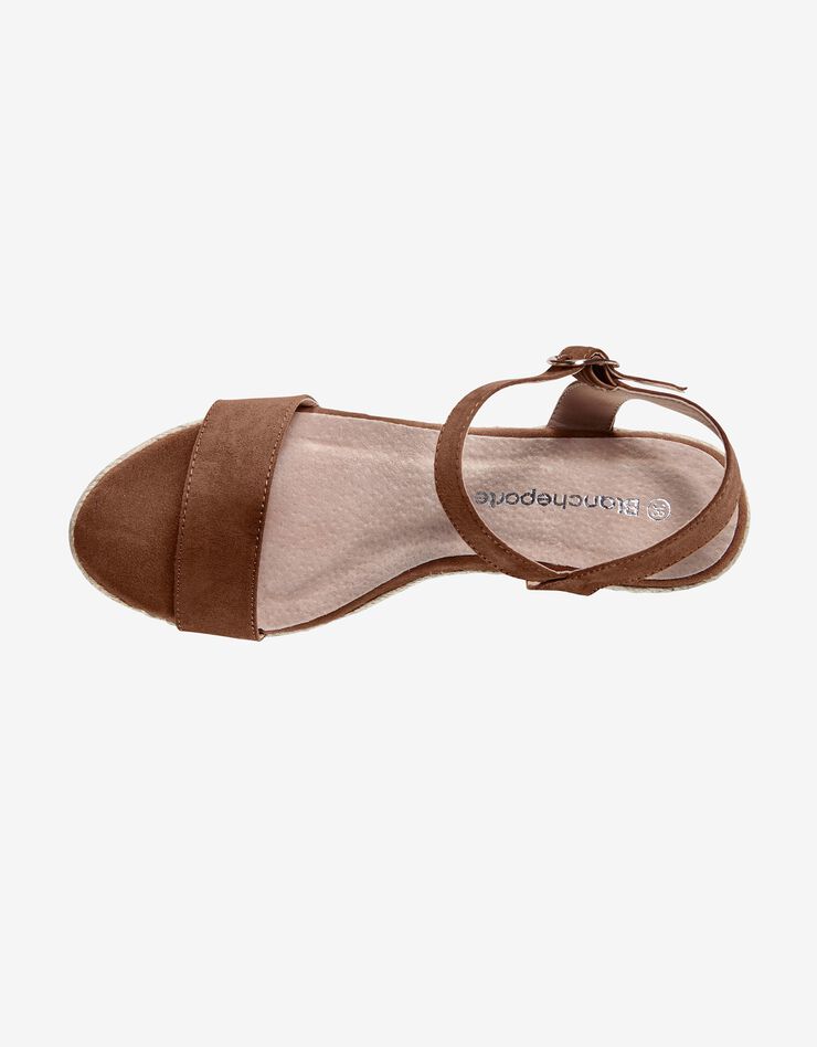 Sandales compensées talon corde (beige foncé) Sandales compensées talon corde (beige foncé)