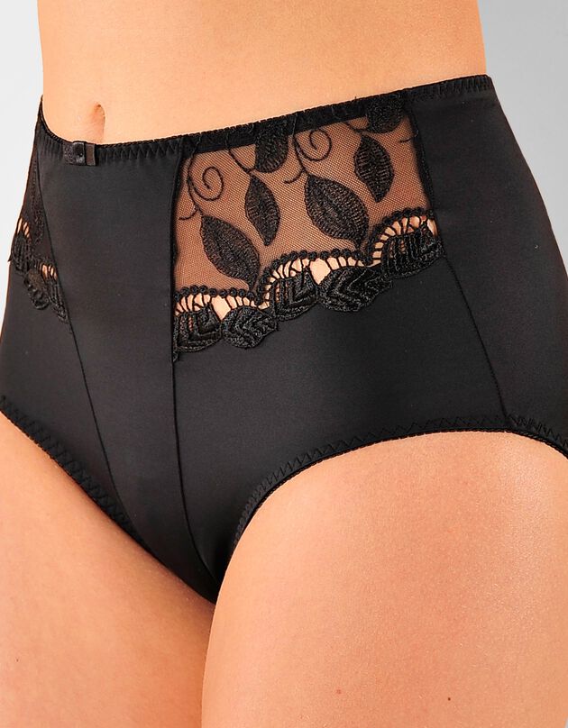 Gainette microfibre et guipure Rima - lot de 2 (noir)