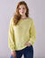 Pull col bateau, maille anglaise (jaune pâle)
