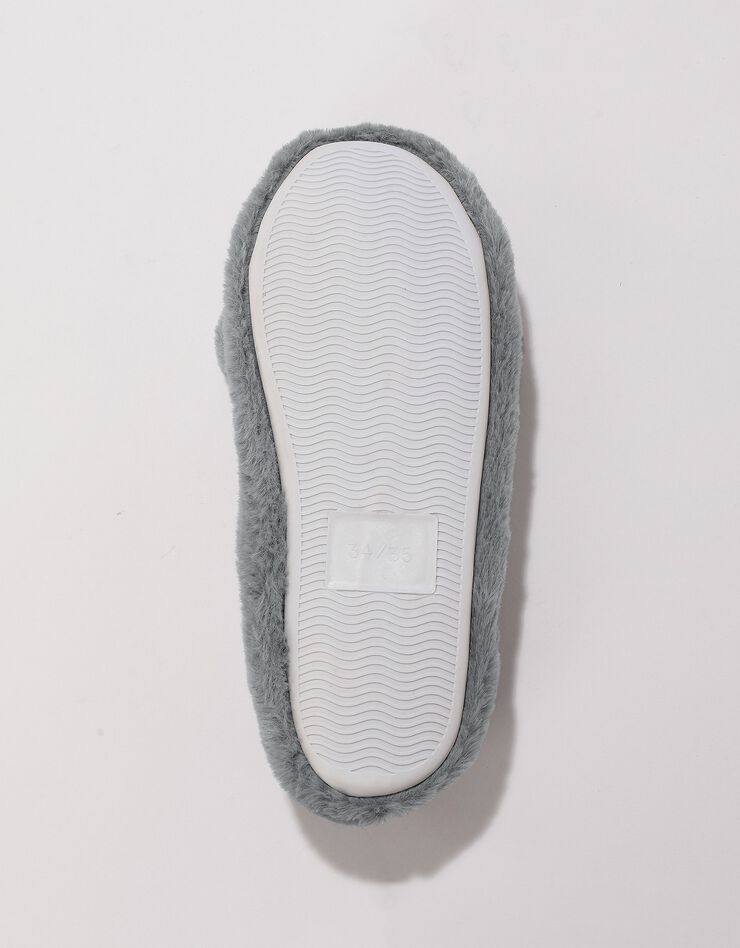 Ballerines maille peluche oreilles 3D (gris) Ballerines maille peluche oreilles 3D (gris)