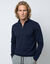 Sweat molleton col camionneur zipp&eacute; (marine)