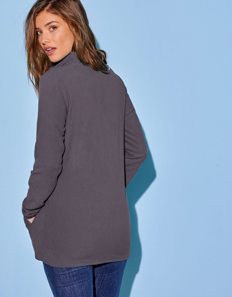 Veste polaire zippée manches longues (anthracite) Veste polaire zippée manches longues (anthracite)