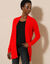 Gilet porter ouvert, manches longues (rouge)